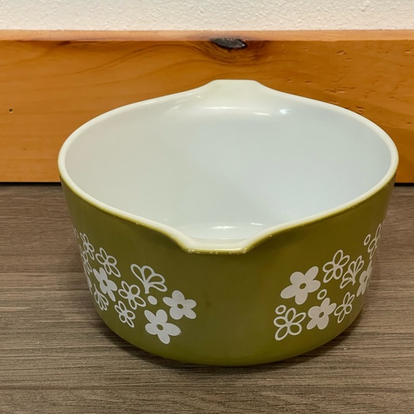 VINTAGE PYREX BY CORNING SPRING BLOSSOM FLORAL 473-B CASSEROLE DISH 1 QUART - Picture 3 of 8